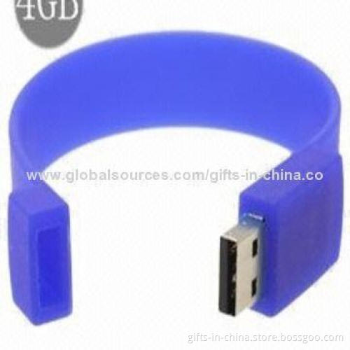 Bracelet-shaped 2GB USB Flash Drives, Customized Imprinted Logos and PayPal Payment Welcomed
